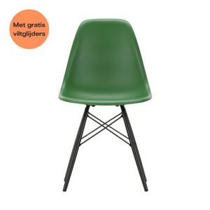 Vitra Eames DSW eetkamerstoel Emerald zwart esdoorn