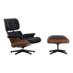 Vitra Eames Loungechair met ottoman Calma 08 Anthracite palisander