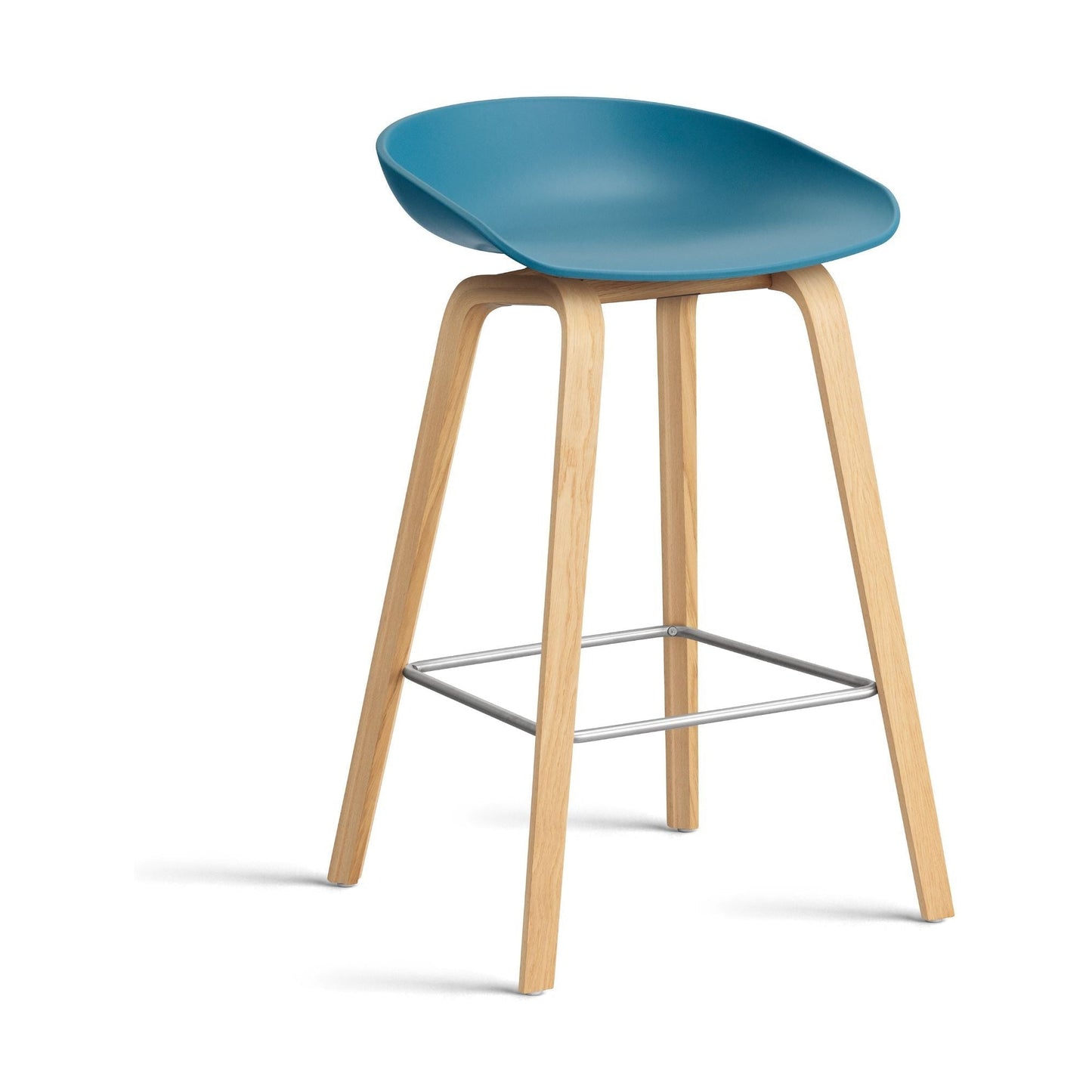 HAY About a Stool AAS 32 barkruk H65 gelakt eiken Azure Blue 2.0