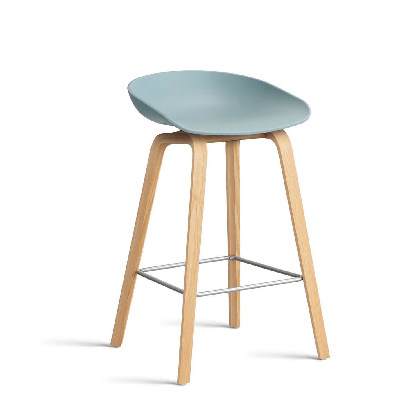 HAY About a Stool AAS 32 barkruk H65 gelakt eiken Dusty Blue 2.0