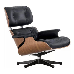 Vitra Eames Loungechair Premium Leder Nero noten naturel