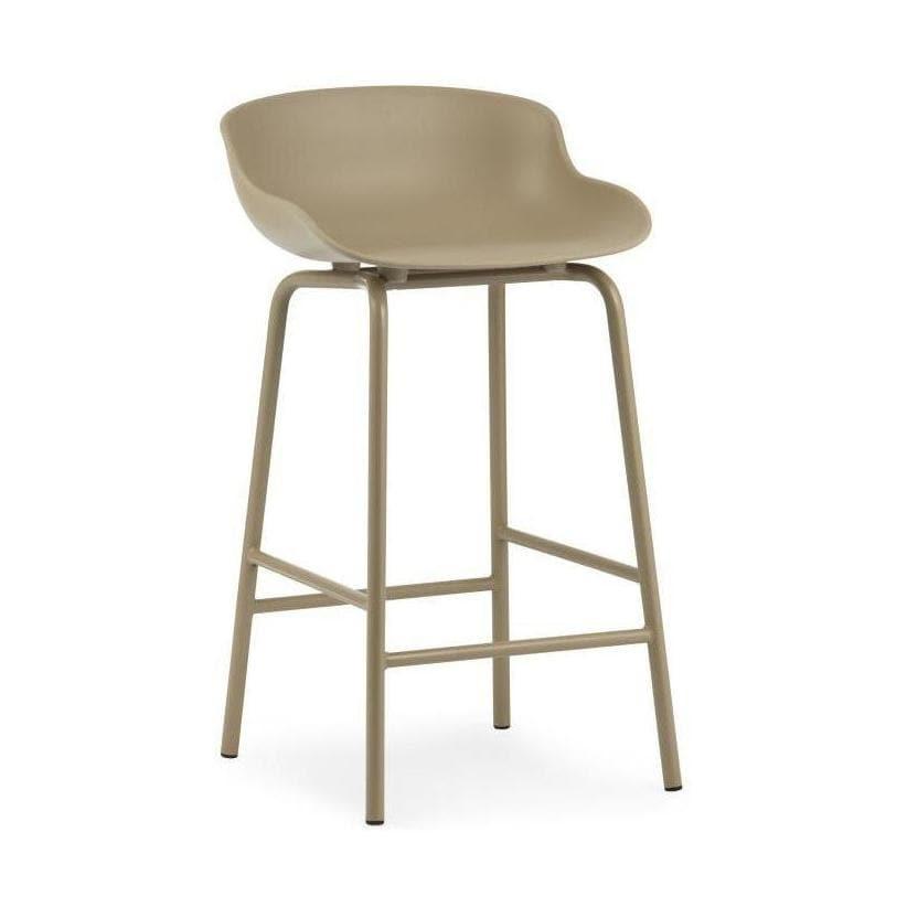 Normann Copenhagen Hyg barkruk H65 Sand staal
