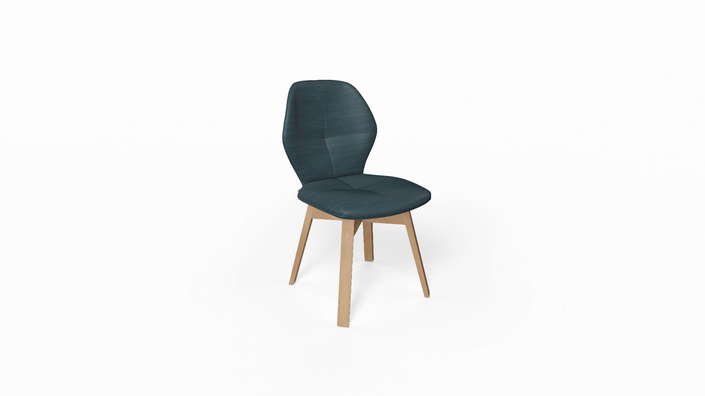 Mobitec Mood #91 M0110 eetkamerstoel velvet petrol