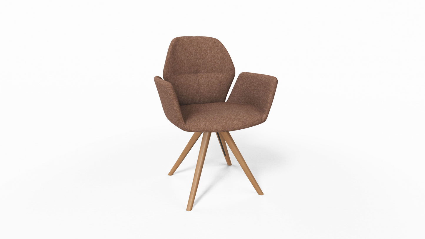 Mobitec Mood #95 M0912 eetkamerstoel Hip Hop Cacao poot beuken