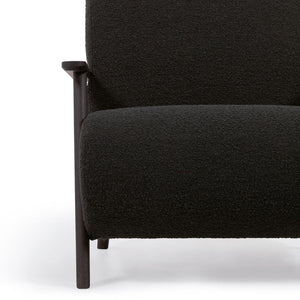 Kave Home Meghan fauteuil zwart fleece