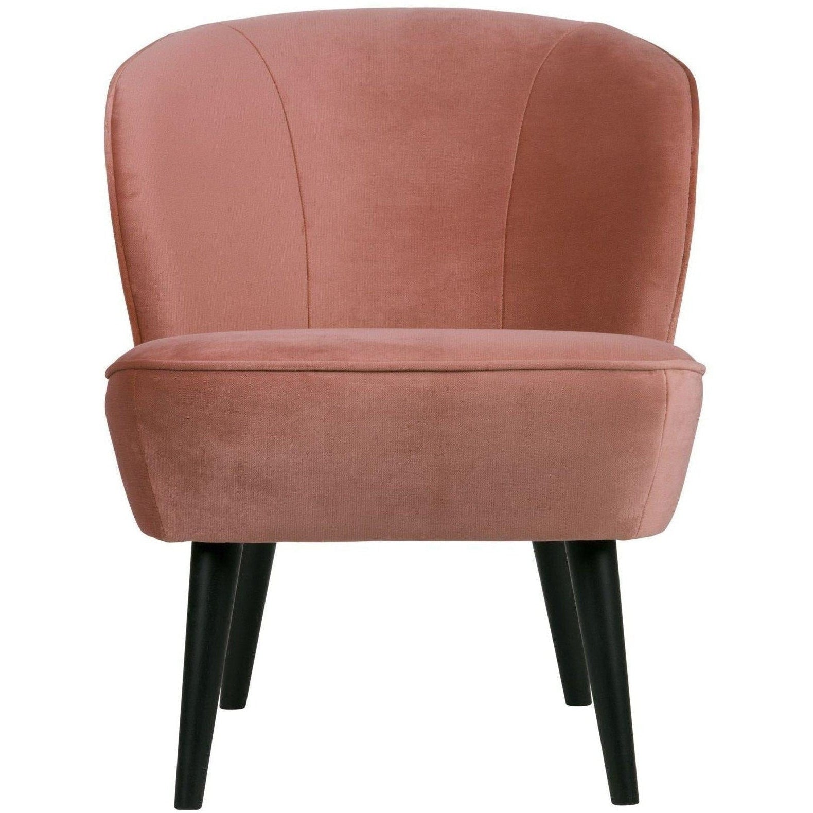 Ik geloof gesmolten Sturen Woood Sara fauteuil fluweel Oud roze – HelloChair