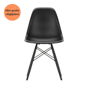 Vitra Eames DSW eetkamerstoel Deep Black zwart esdoorn