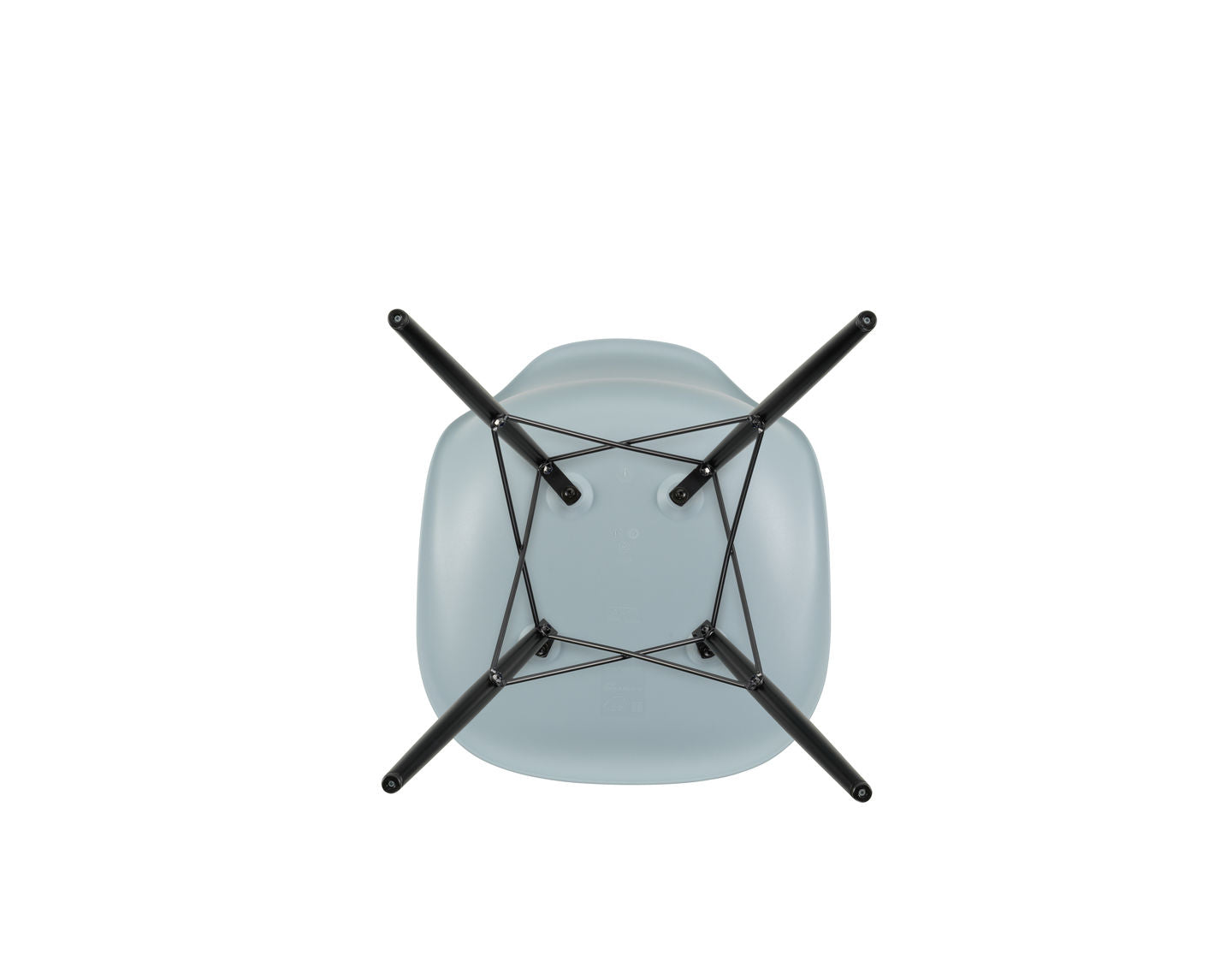 Vitra Eames DSW eetkamerstoel Ice Grey zwart esdoorn