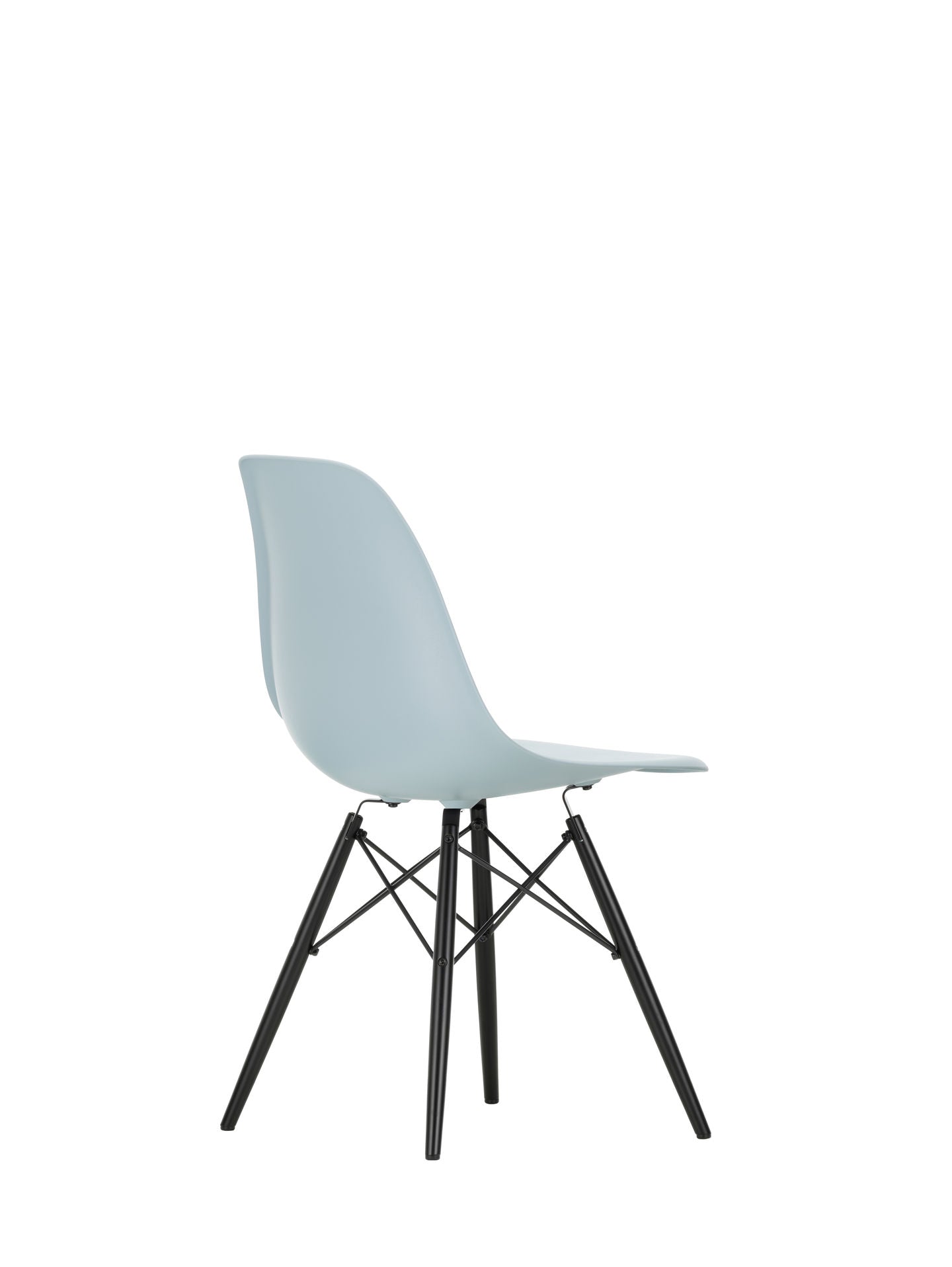 Vitra Eames DSW eetkamerstoel Ice Grey zwart esdoorn