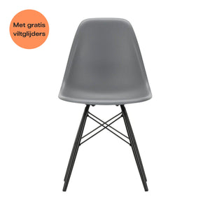 Vitra Eames DSW eetkamerstoel Granite Grey zwart esdoorn