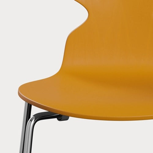 Fritz Hansen ANT eetkamerstoel chrome ash coloured Burnt Yellow