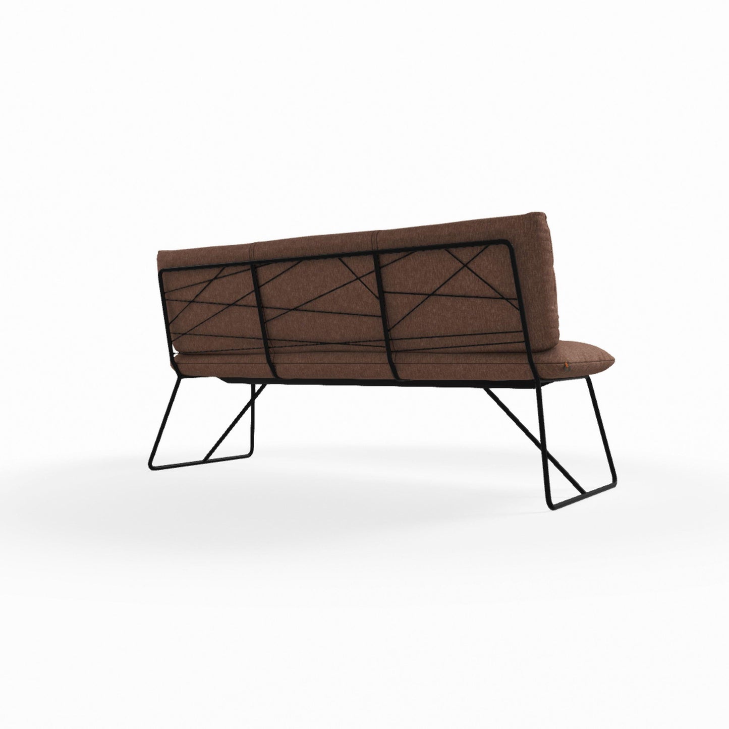 Mobitec Cosy B0310 eetkamerbank 160 cm Hip Hop Cacao poot zwart