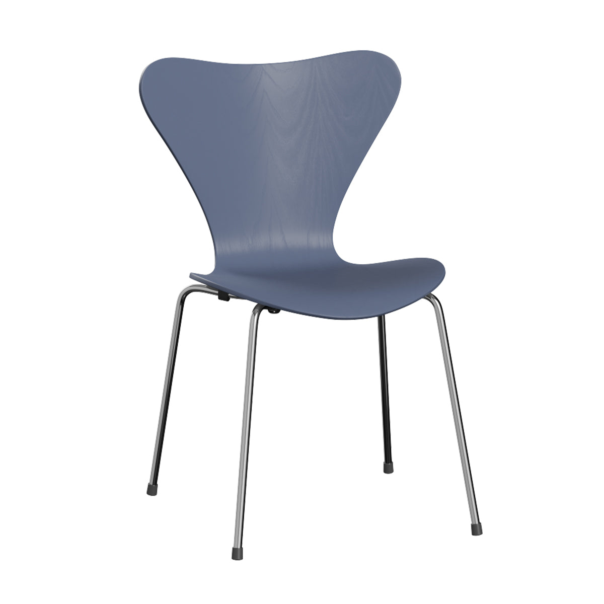 Fritz Hansen Series 7 Vlinderstoel chrome ash coloured Dusk Blue