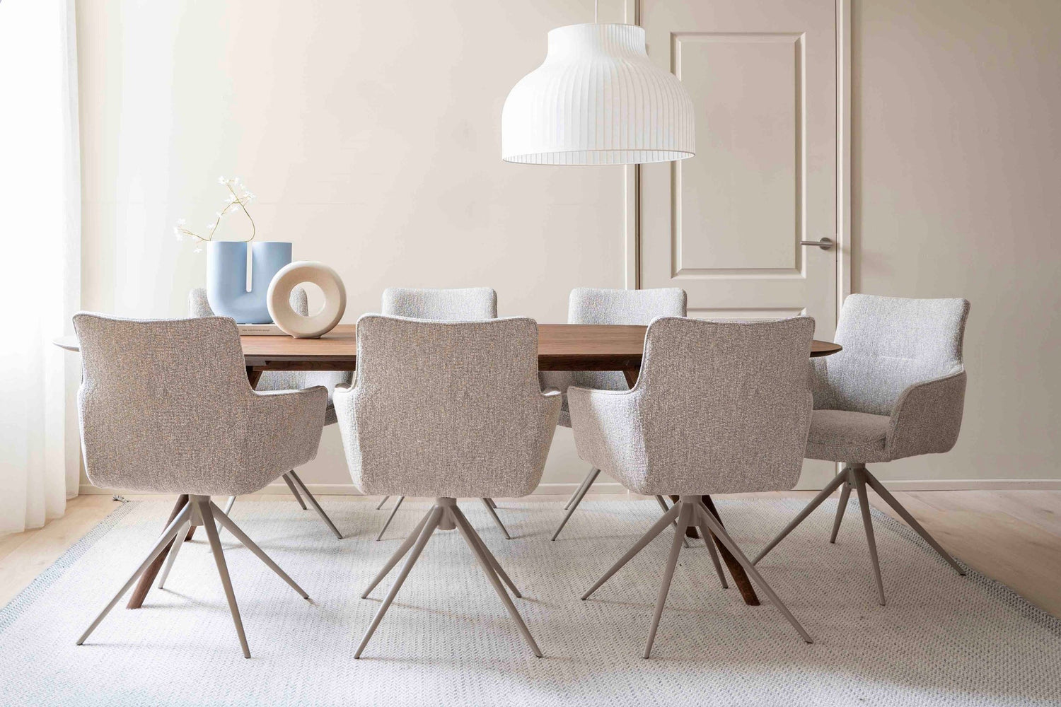 Creme eetkamerstoelen