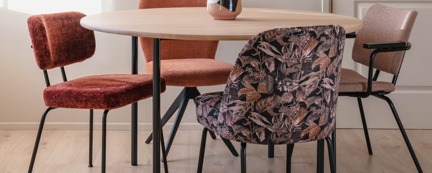 Fluwelen eetkamerstoelen