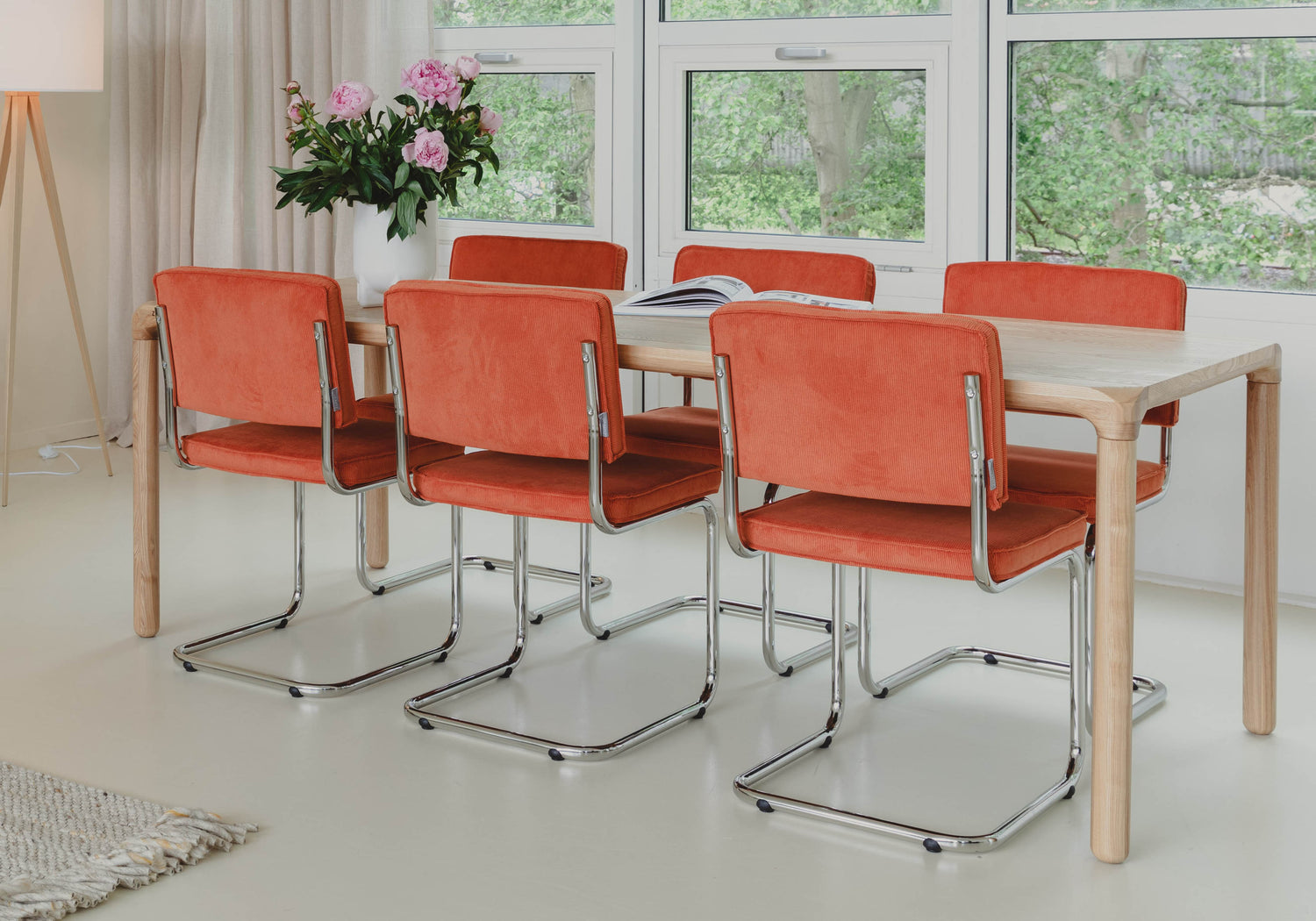 Oranje eetkamerstoelen