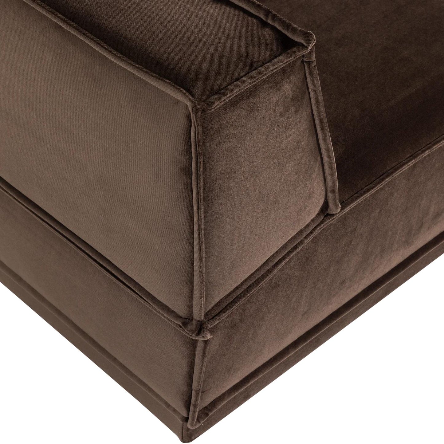 WOOOD Manu 3-zitsbank chaise longue rechts Bruin