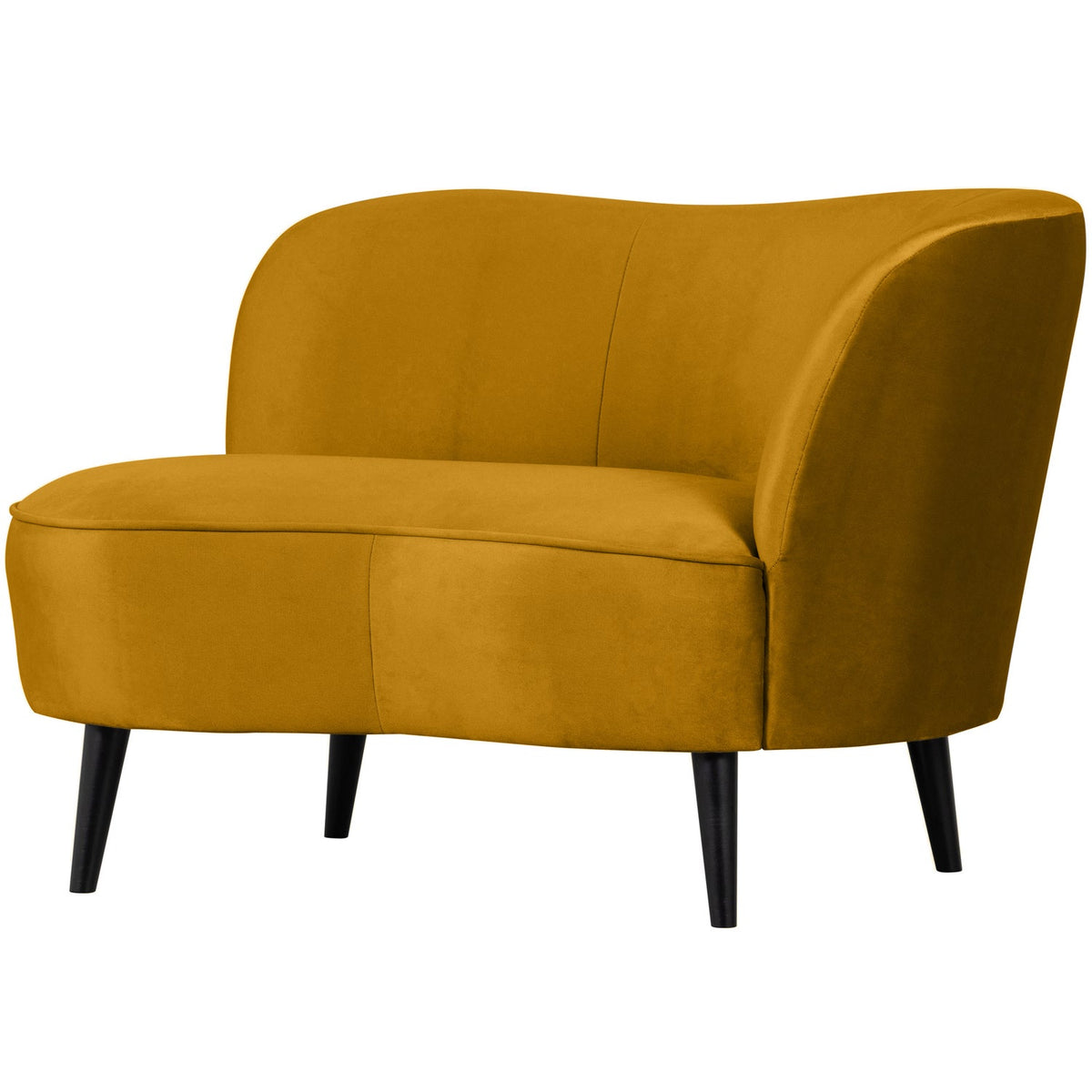WOOOD Sara lounge fauteuil rechts velvet Oker