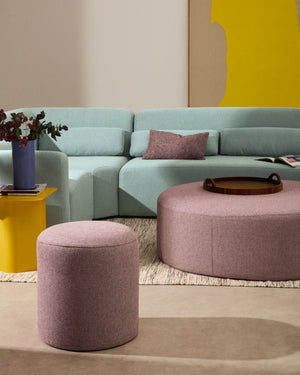 Kave Home Kaeli poef Ø90 cm bouclé Purple