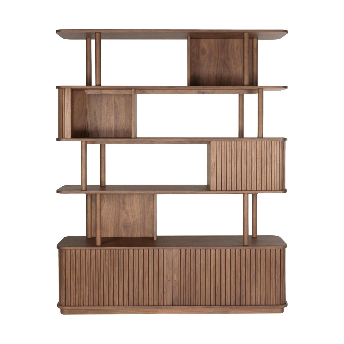 Zuiver Barbier boekenkast Walnoot