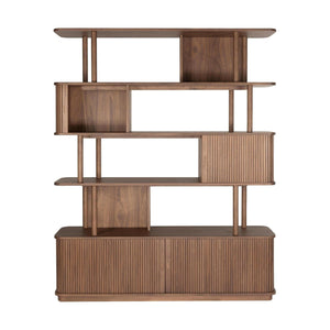 Zuiver Barbier boekenkast Walnoot
