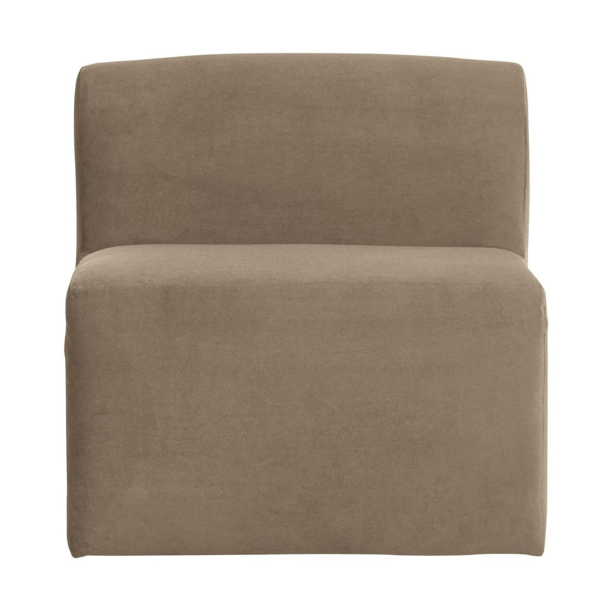 WOOOD Mojo Base eetkamerbank 84 cm met rugleuning velvet Khaki