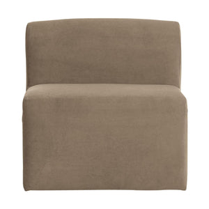 WOOOD Mojo Base eetkamerbank 84 cm met rugleuning velvet Khaki
