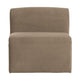 WOOOD Mojo Base eetkamerbank 84 cm met rugleuning velvet Khaki