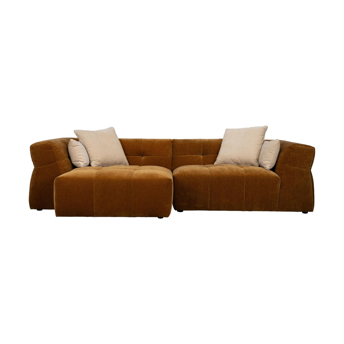 Dutchbone Hodge bank Chaise Longue links Okergeel
