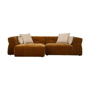 Dutchbone Hodge bank Chaise Longue links Okergeel
