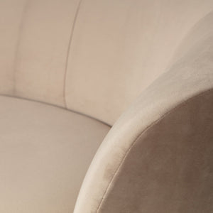 WOOOD Sara lounge fauteuil rechts velvet Khaki