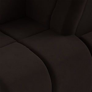 HKliving Wave bank right high arm Royal Velvet Espresso