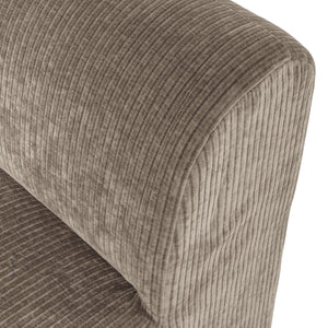 WOOOD Mojo Base eetkamerbank 84 cm met rugleuning rib Donkerzand