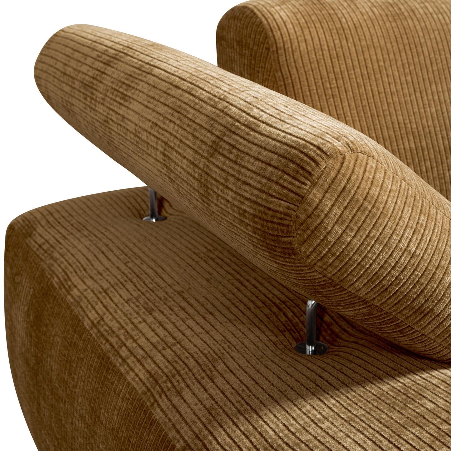 WOOOD Mojo chaise longue bank arm links ribstof Honinggeel