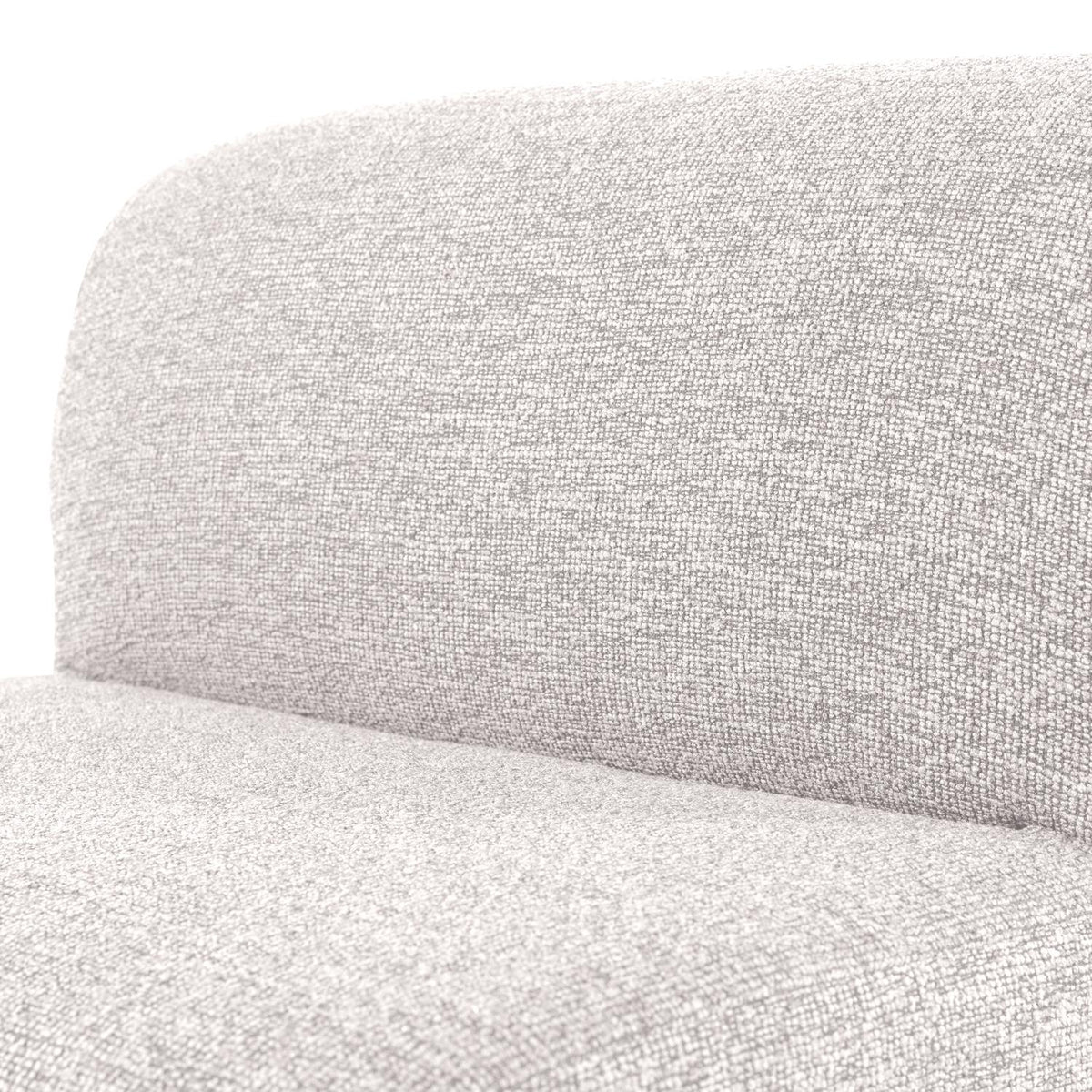 WOOOD Mojo Base eetkamerbank 84 cm met rugleuning bouclé Ecru