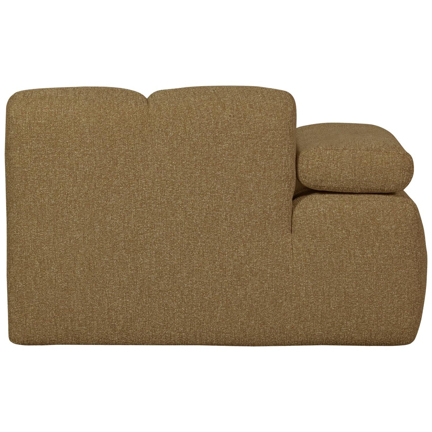 WOOOD Mojo 1-zits bank arm links bouclé Geel/Bruin Melange