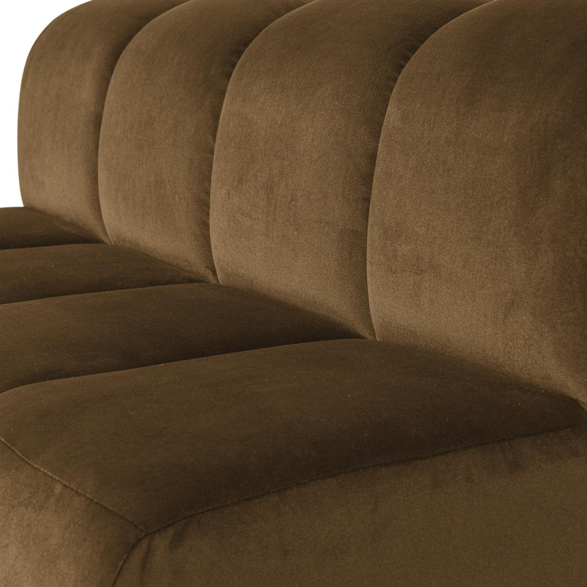 WOOOD Mojo eetbank 164 cm met rugleuning velvet Honinggeel