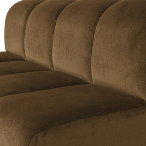 WOOOD Mojo eetbank 164 cm met rugleuning velvet Honinggeel