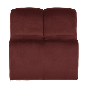 WOOOD Mojo eetkamerbank 84 cm met rugleuning velvet Kastanjebruin