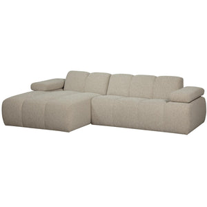 WOOOD Mojo chaise longue bank links bouclé Beige Melange