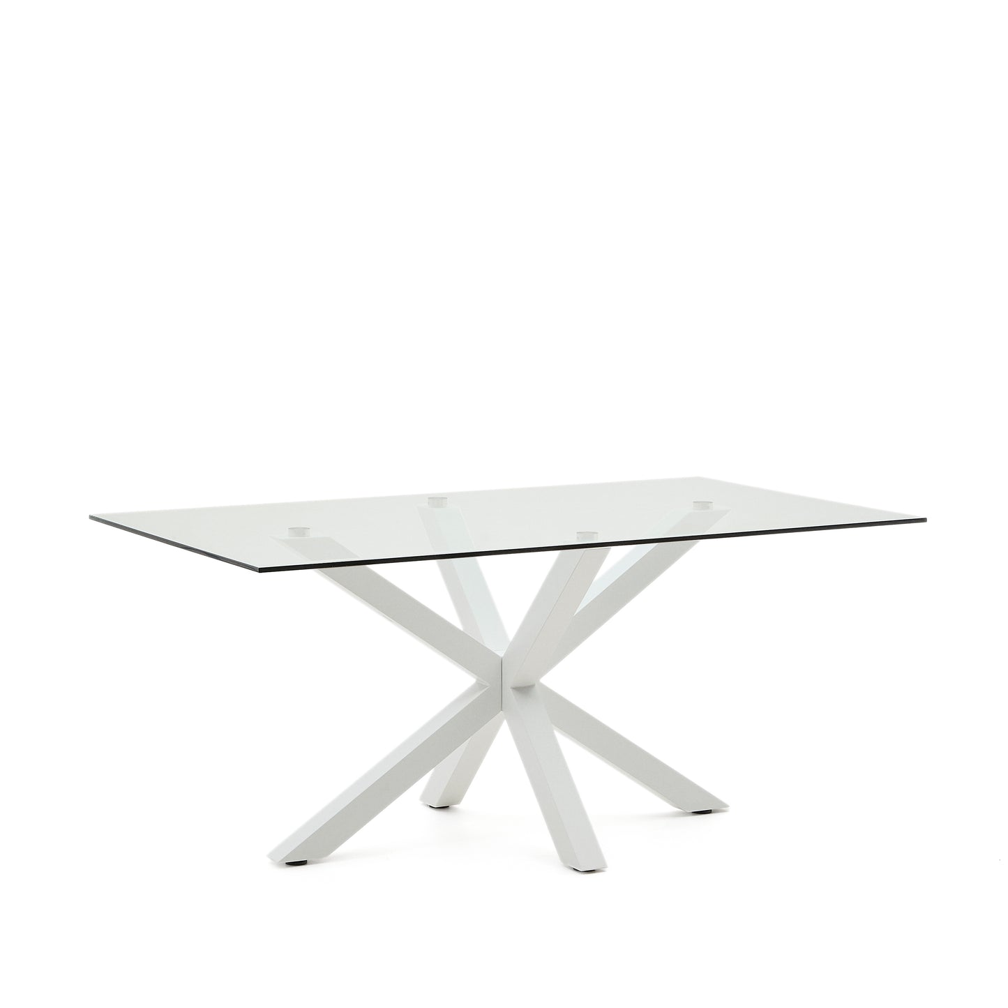 Kave Home Argo eettafel rechthoek 160x90 cm Clear/White