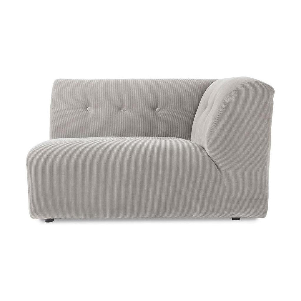 HKliving Vint 1,5-zits bank right Corduroy Rib Cream