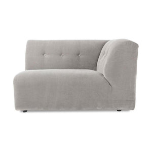 HKliving Vint 1,5-zits bank right Corduroy Rib Cream