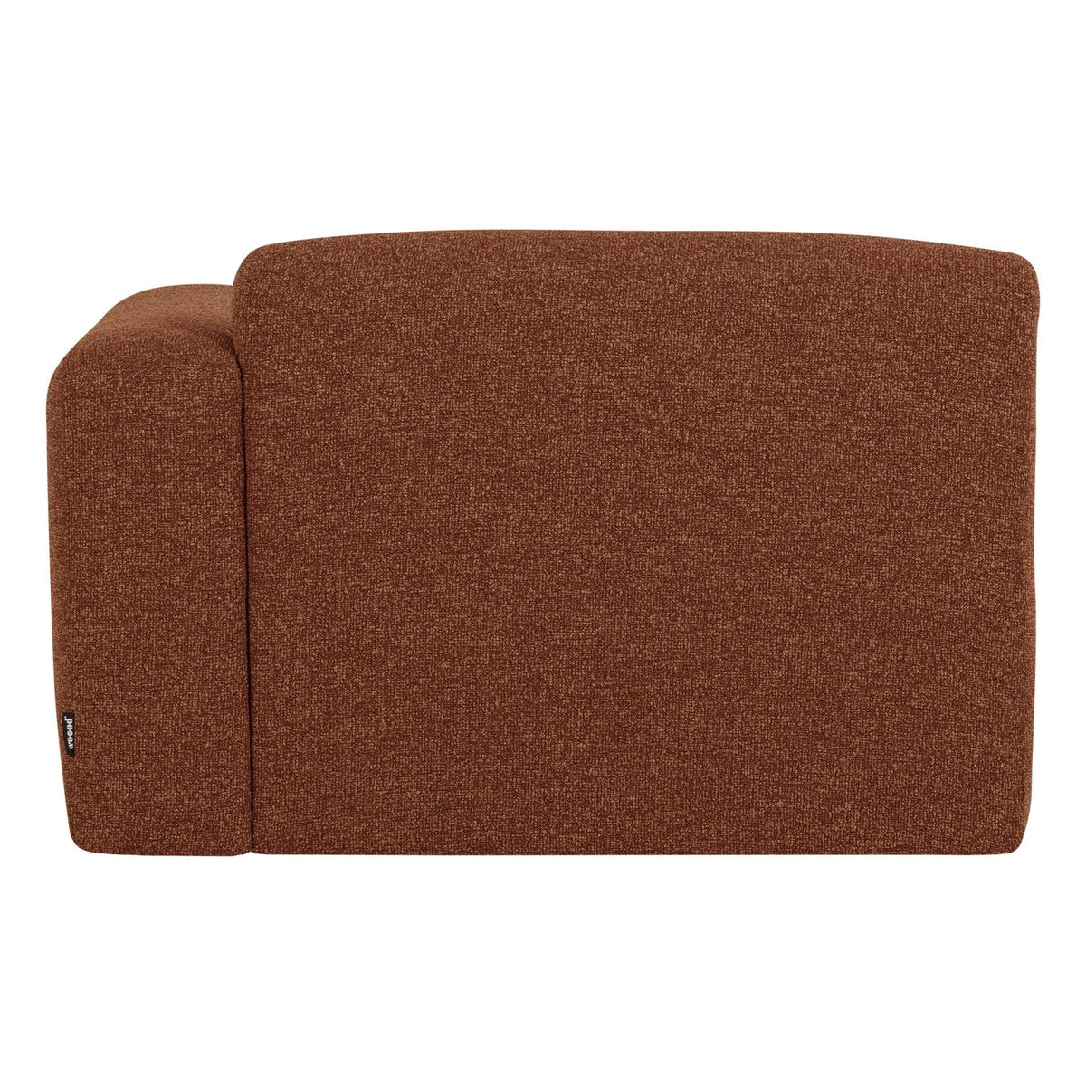 WOOOD Mojo Base chaise longue bank arm rechts bouclé Roestbruin
