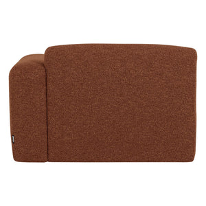 WOOOD Mojo Base chaise longue bank arm rechts bouclé Roestbruin