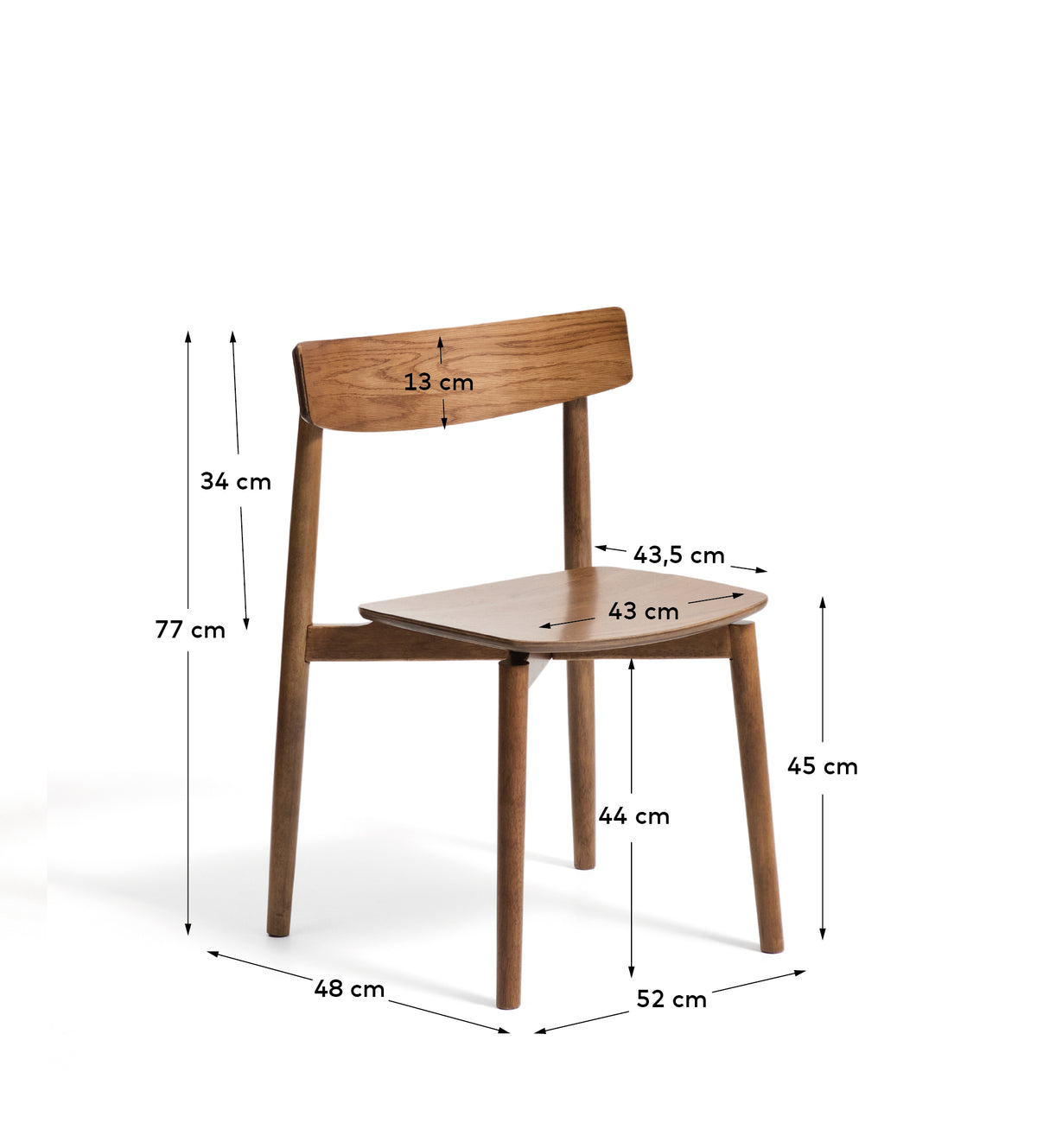Kave Home Evera eetkamerstoel Brown