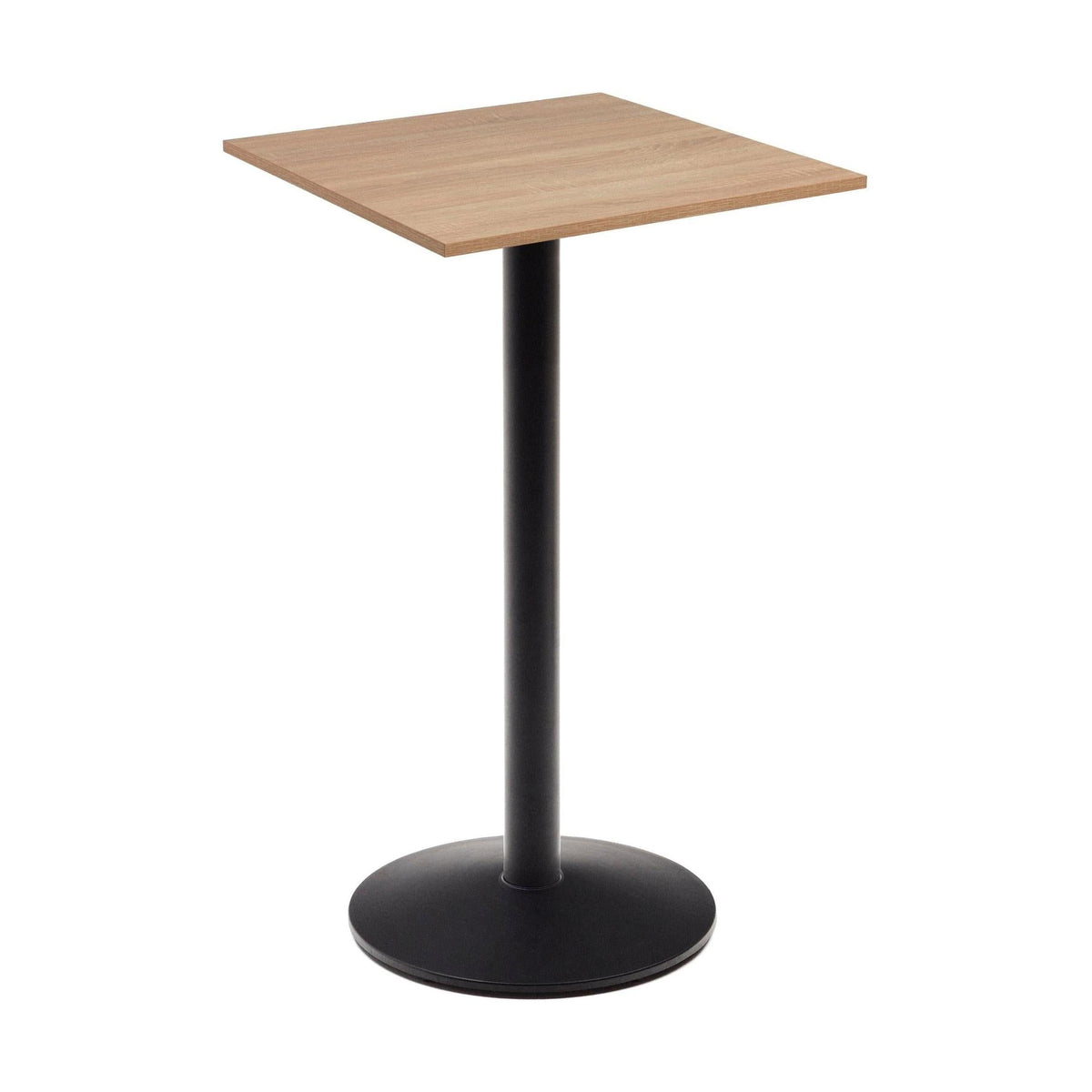 Kave Home Esilda bartafel vierkant Ø60 cm Naturel/Zwart
