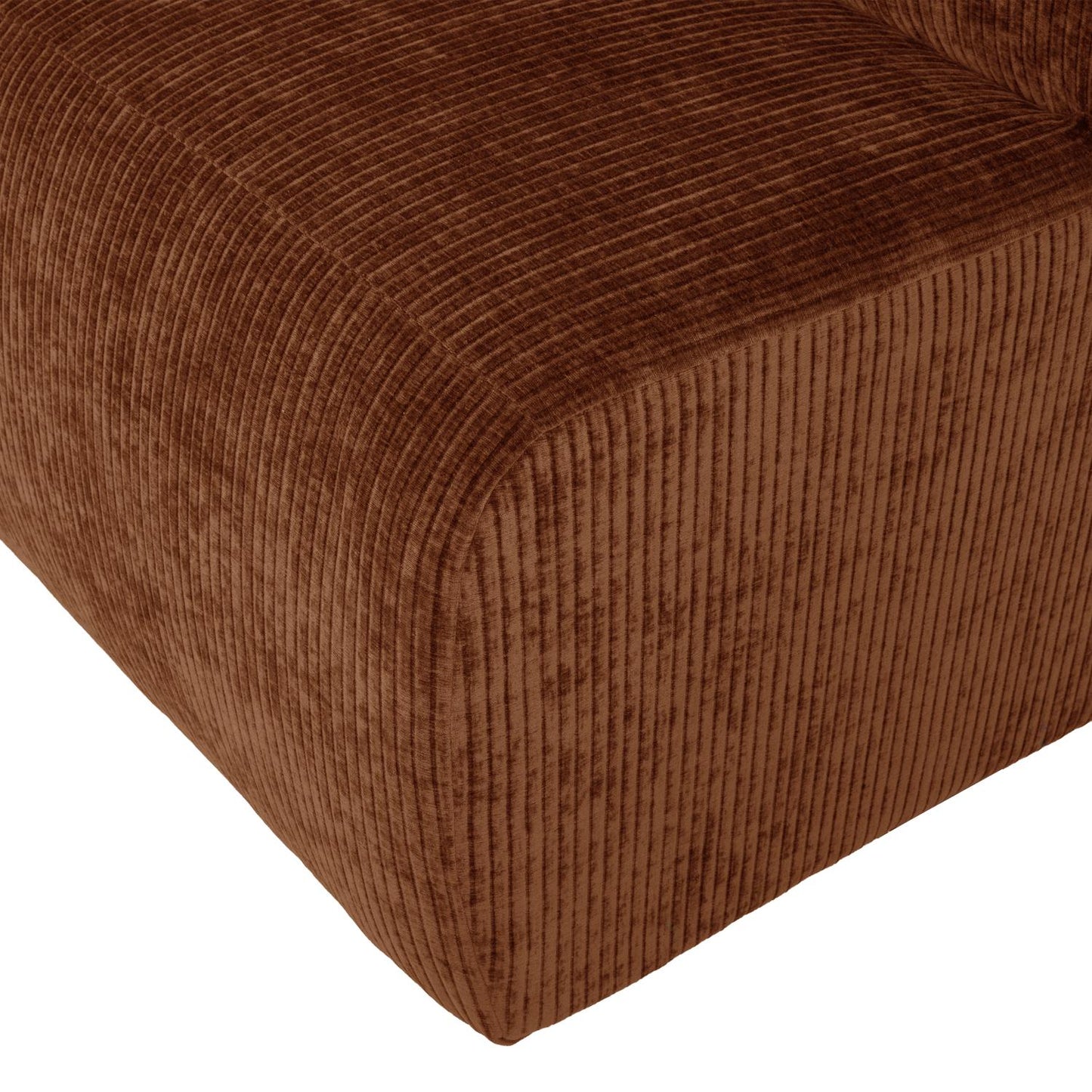 WOOOD Mojo Base eetkamerbank 84 cm met rugleuning rib Roestbruin