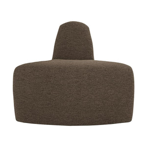 WOOOD Mojo Base eetbank hoek rond rugleuning bouclé Bruin