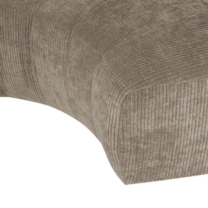 WOOOD Mojo Base eetbank halfronde hoek rugleuning rib Donkerzand